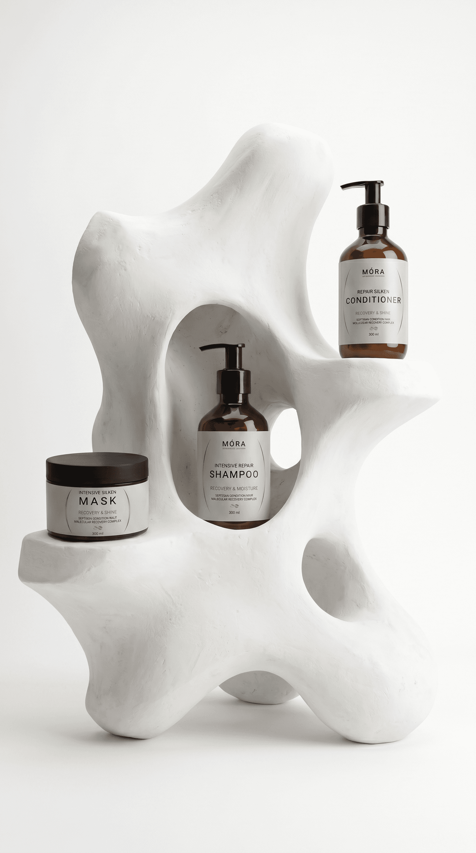 Абстрактна ШІ генерація предметних фото — MÓRA Cosmetics